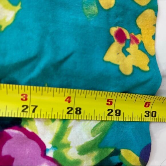 H&M Blue Multi Floral Strapless Bandeau Dress Sz 6 EUC​ - Picture 11 of 11